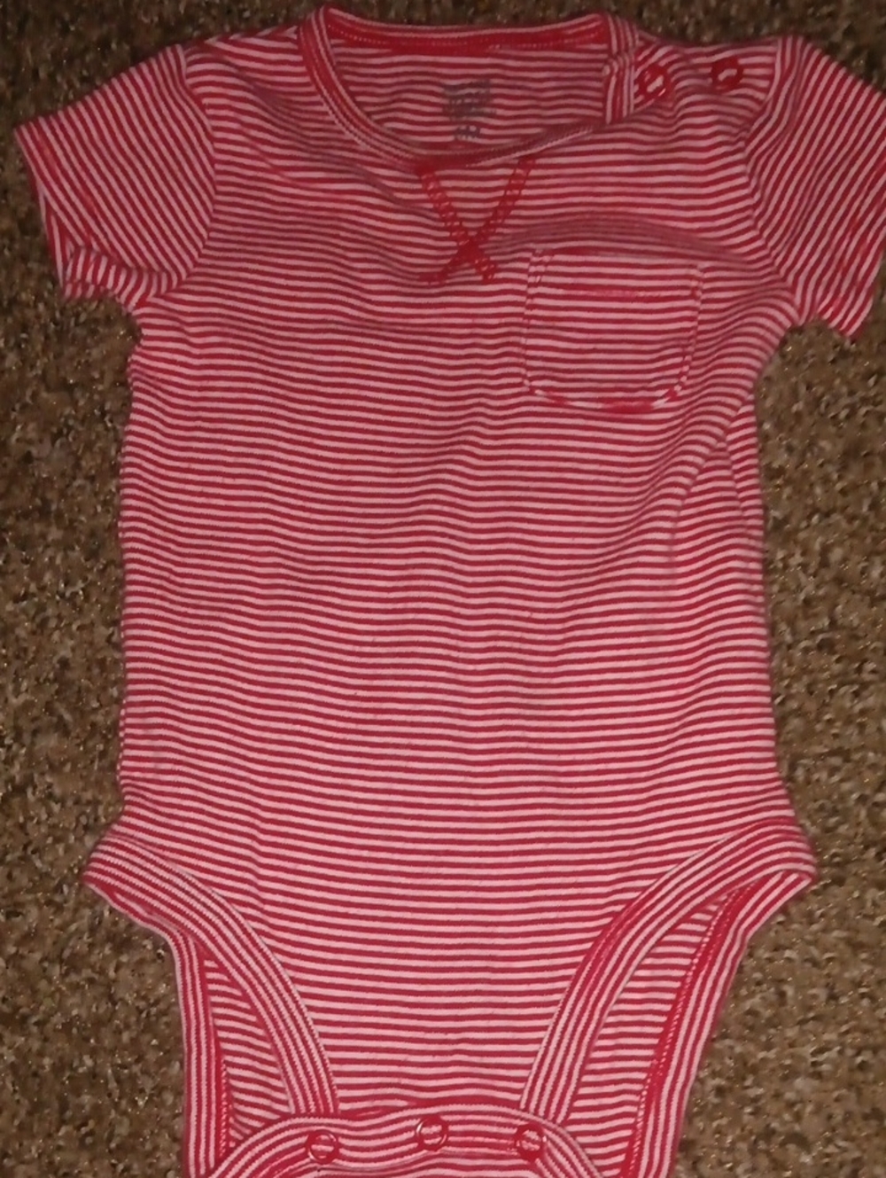 Red Striped Baby One-Piece Bodysuit-just One You Carter's